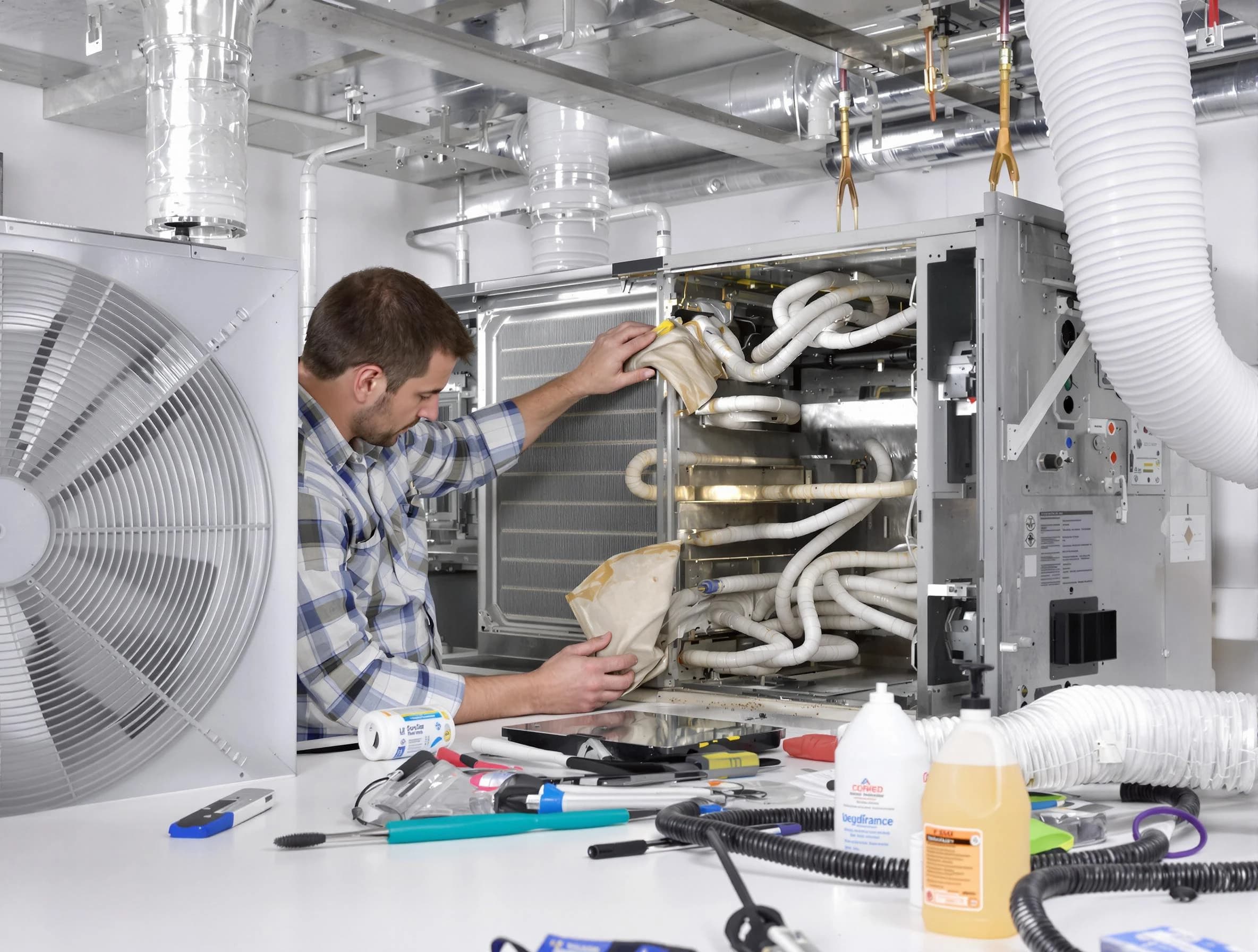 Boulder Air Duct Cleaning specialist performing precision AC coil cleaning in Boulder