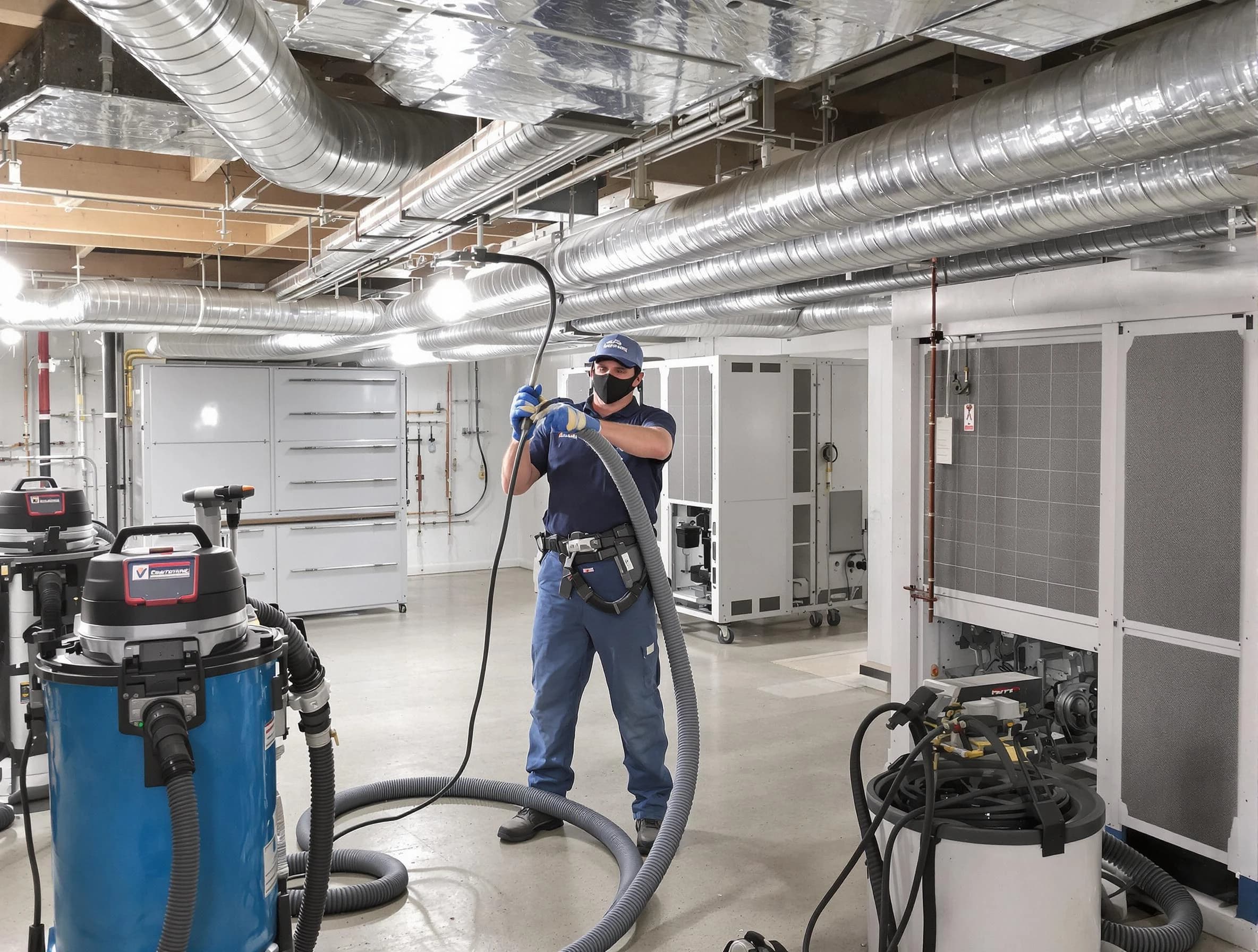Boulder Air Duct Cleaning specialist performing thorough central air duct cleaning for improved system efficiency in Boulder