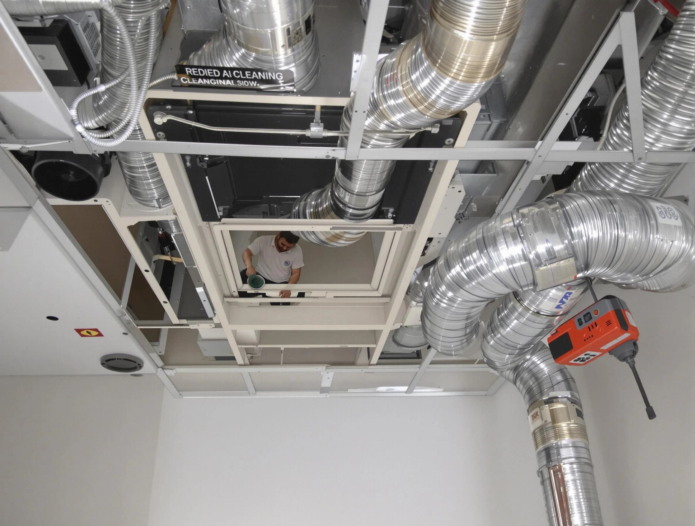 Boulder Air Duct Cleaning technician performing detailed central duct system cleaning in Boulder