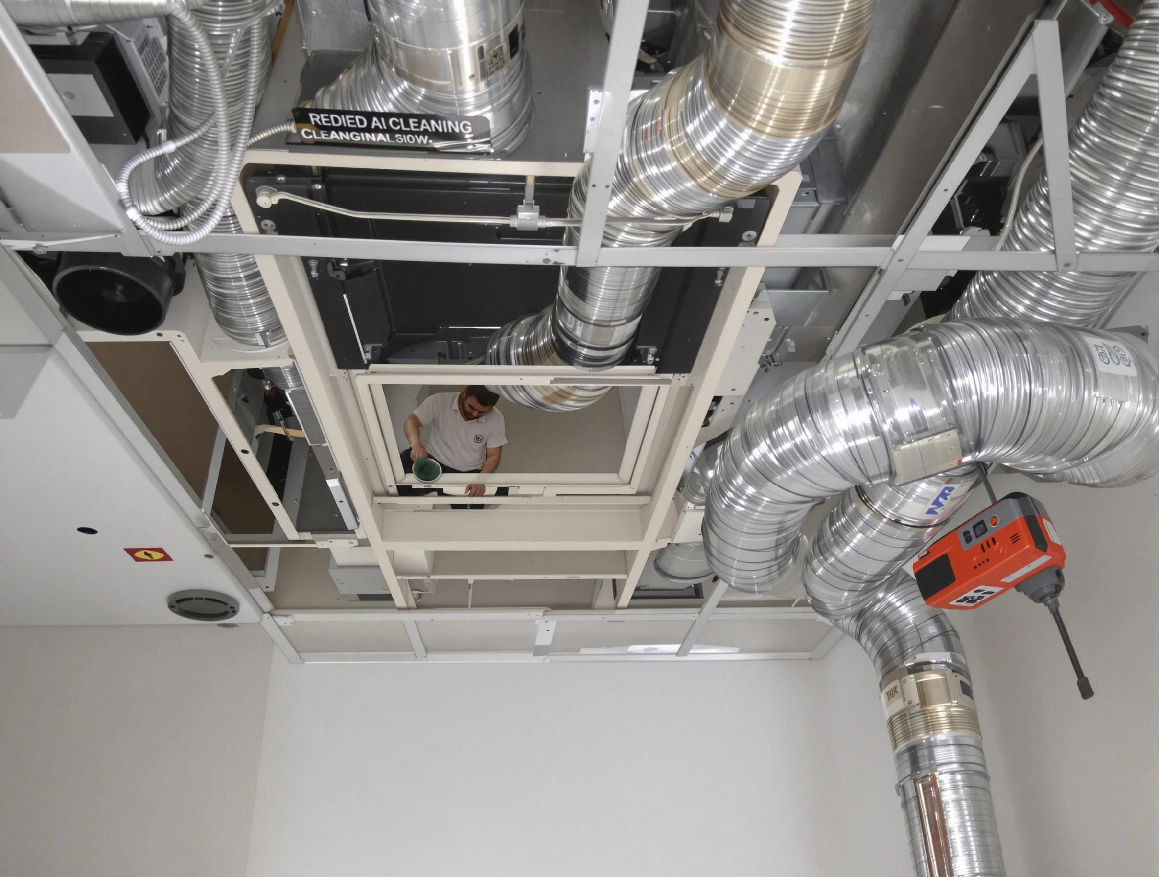 Boulder Air Duct Cleaning technician performing detailed central duct system cleaning in Boulder