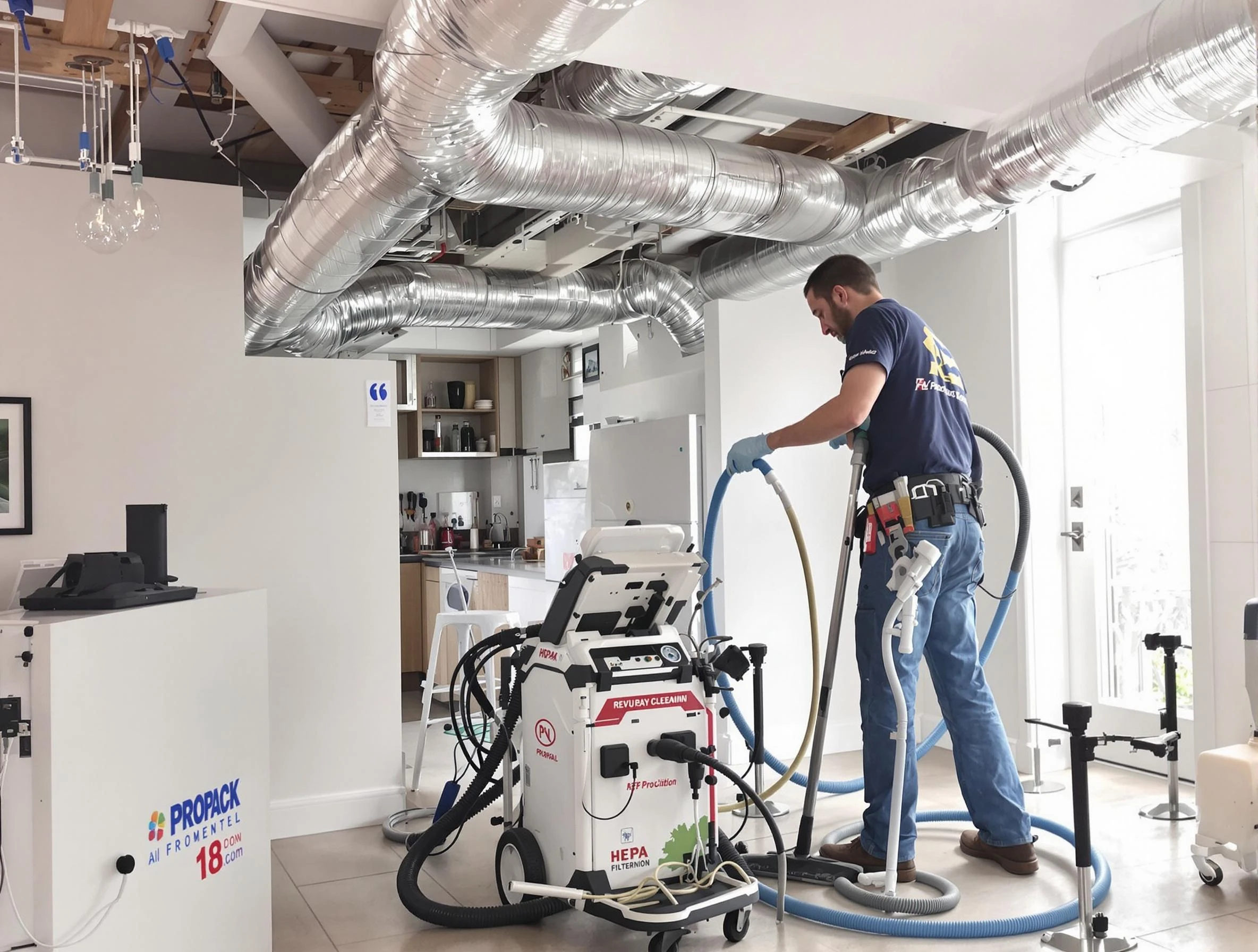 Boulder Air Duct Cleaning technician performing advanced pure duct cleaning with specialized equipment in Boulder